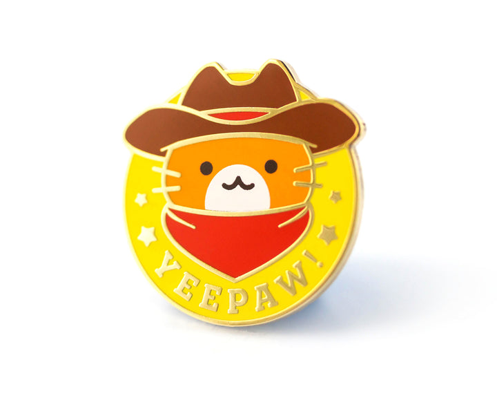 Cowboy Cat "Yeepaw!" Enamel Pin