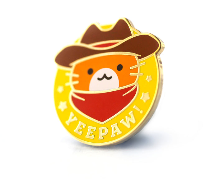 Cowboy Cat "Yeepaw!" Enamel Pin