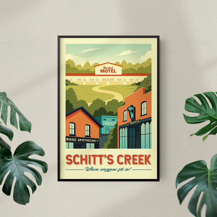 Schitt's Creek Retro Travel Poster