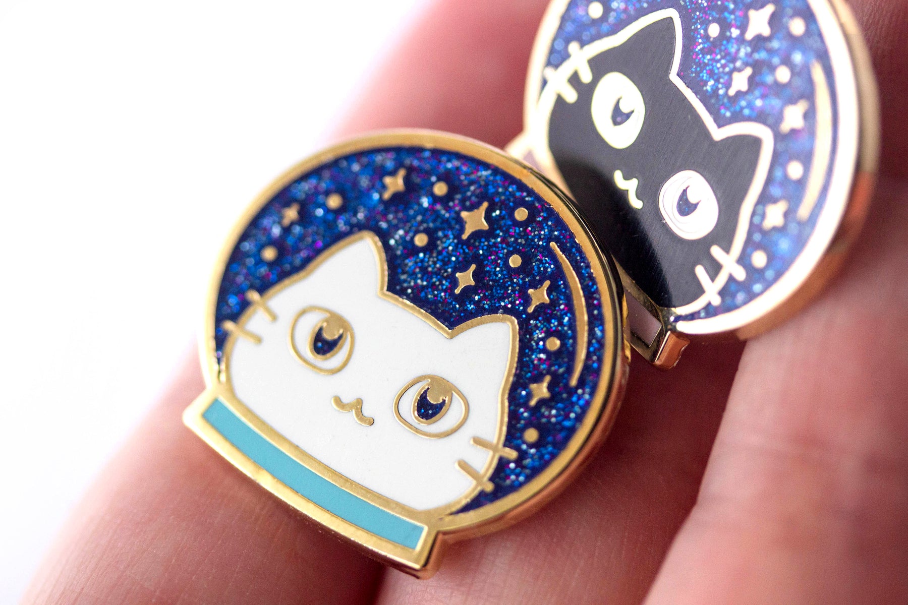 Cute Cat in Space, Collectors Kitty Hard Enamel Pin Badge