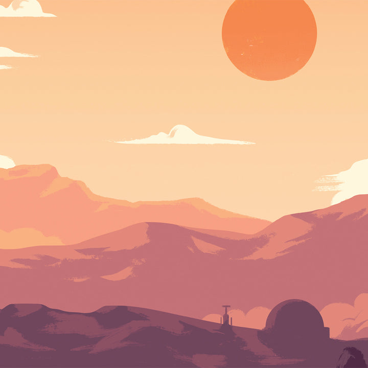 Tatooine Retro Travel Poster