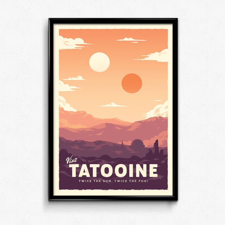 Tatooine Retro Travel Poster