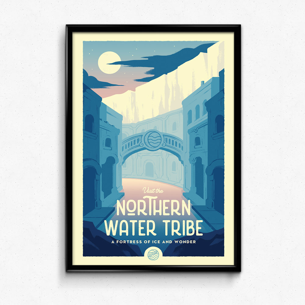 Northern Water Tribe Retro Travel Poster