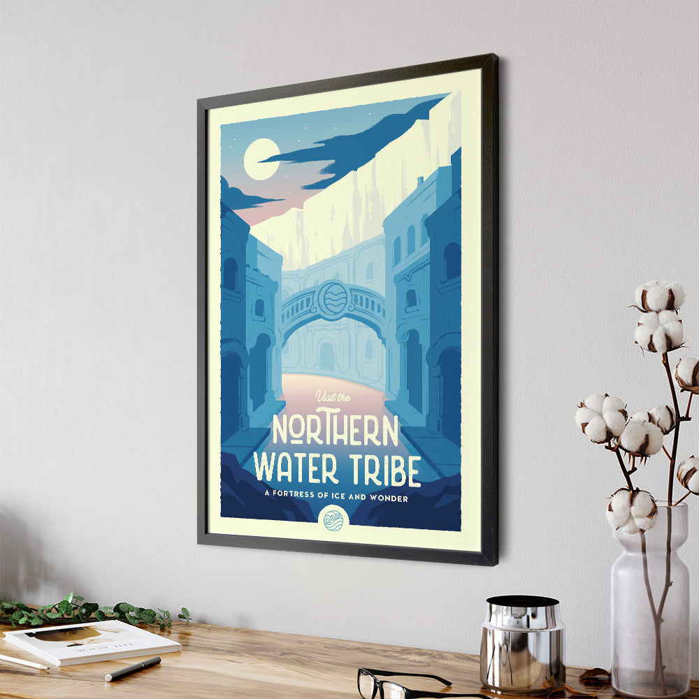 Northern Water Tribe Retro Travel Poster