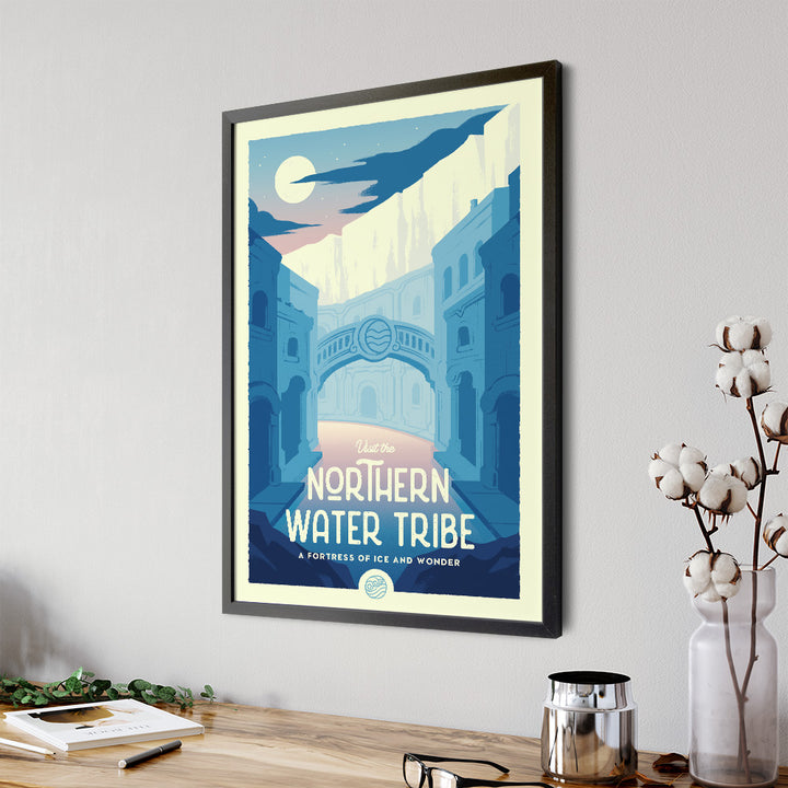 Northern Water Tribe Retro Travel Poster