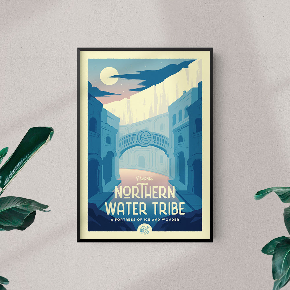 Northern Water Tribe Retro Travel Poster